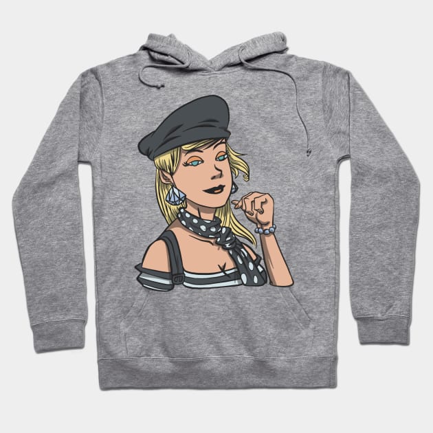 Blonde Lady P R t shirt Hoodie by LindenDesigns